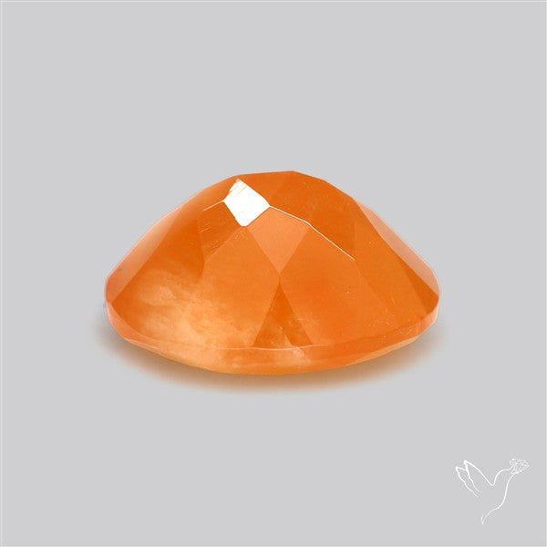 Faceted Brazilian Papaya Quartz