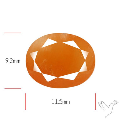 Faceted Brazilian Papaya Quartz