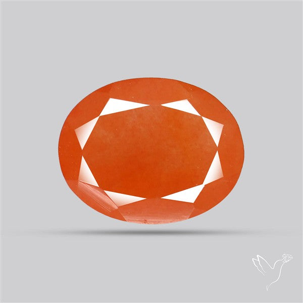 Faceted Brazilian Papaya Quartz