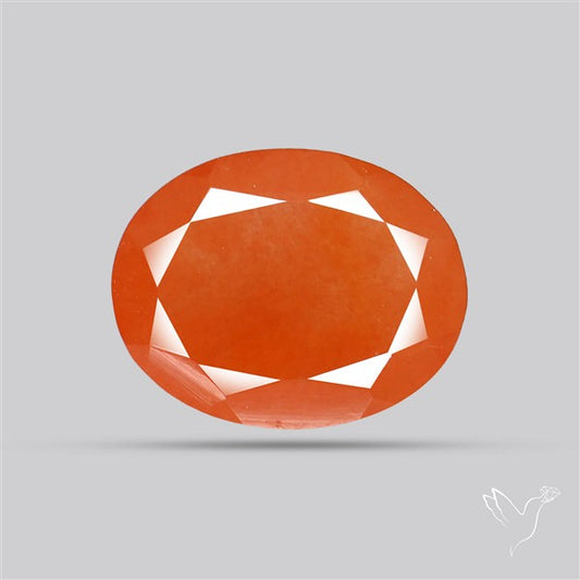 Faceted Brazilian Papaya Quartz