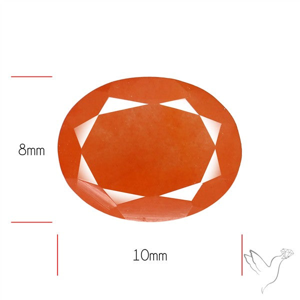 Faceted Brazilian Papaya Quartz