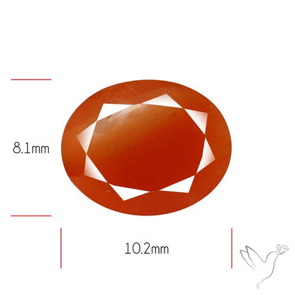 Faceted Brazilian Papaya Quartz