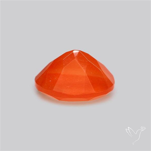 Faceted Brazilian Papaya Quartz