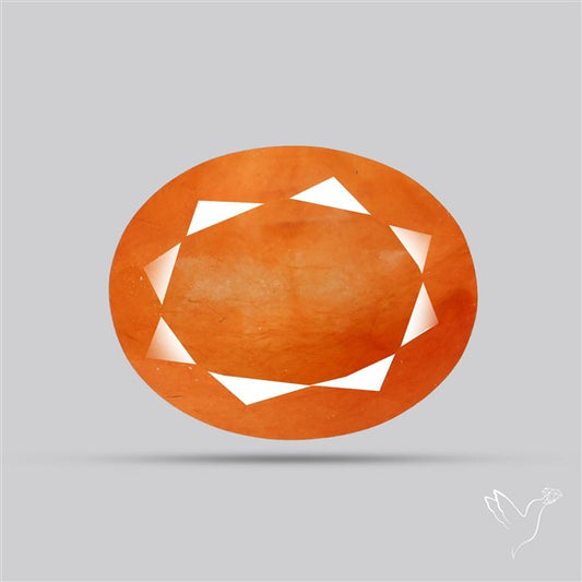 Faceted Brazilian Papaya Quartz