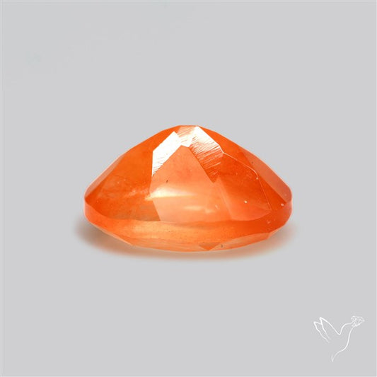 Faceted Brazilian Papaya Quartz
