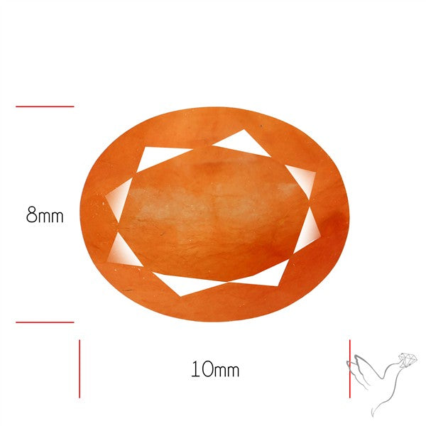 Faceted Brazilian Papaya Quartz