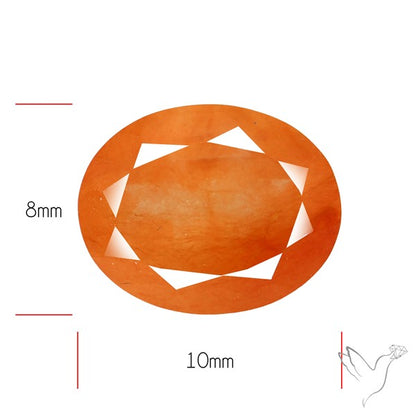 Faceted Brazilian Papaya Quartz