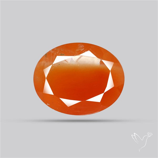 Faceted Brazilian Papaya Quartz