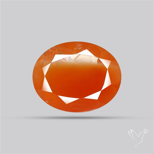 Faceted Brazilian Papaya Quartz