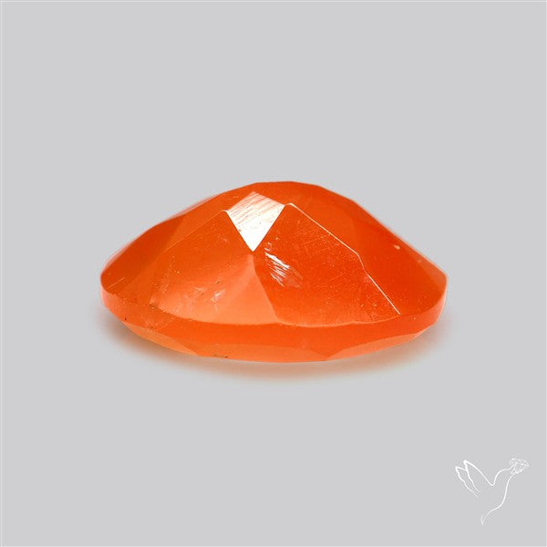 Faceted Brazilian Papaya Quartz