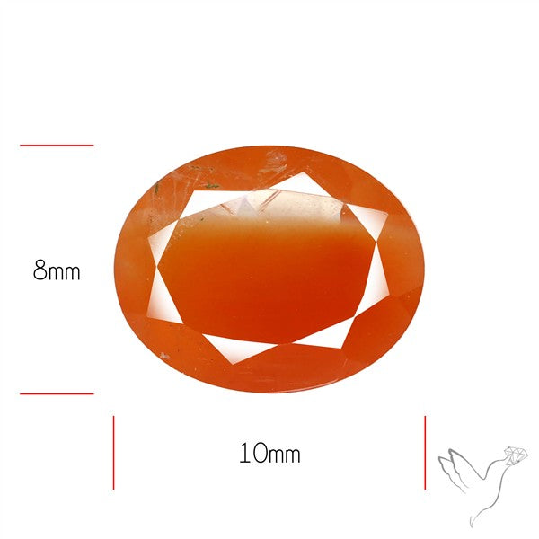 Faceted Brazilian Papaya Quartz
