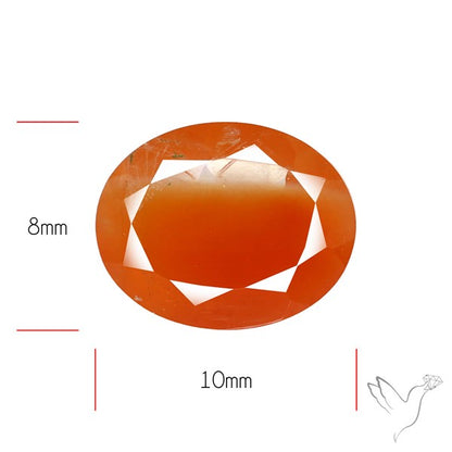 Faceted Brazilian Papaya Quartz