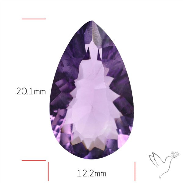 Millenium Cut Faceted Amethyst Concave Cut