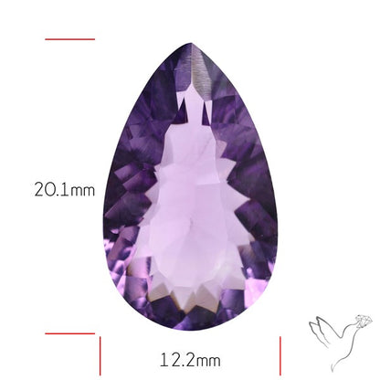 Millenium Cut Faceted Amethyst Concave Cut