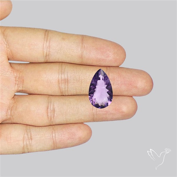 Millenium Cut Faceted Amethyst Concave Cut
