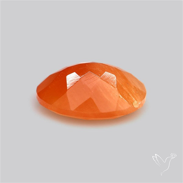 Faceted Brazilian Papaya Quartz