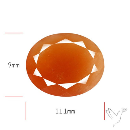 Faceted Brazilian Papaya Quartz