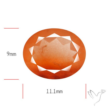 Faceted Brazilian Papaya Quartz