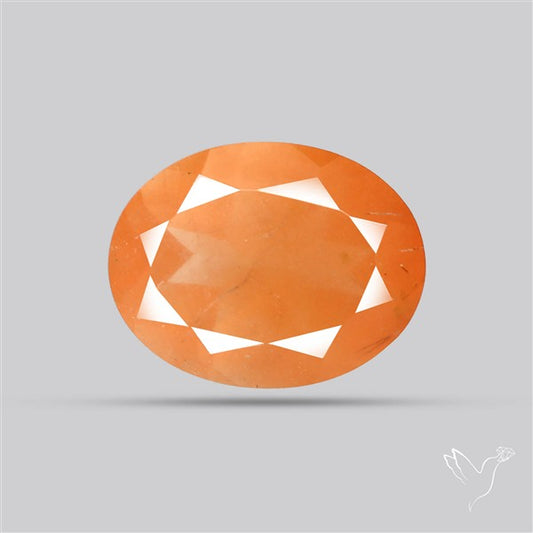 Faceted Brazilian Papaya Quartz