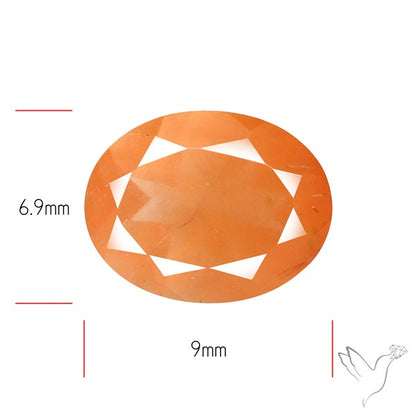 Faceted Brazilian Papaya Quartz