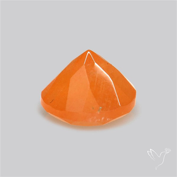 Faceted Brazilian Papaya Quartz