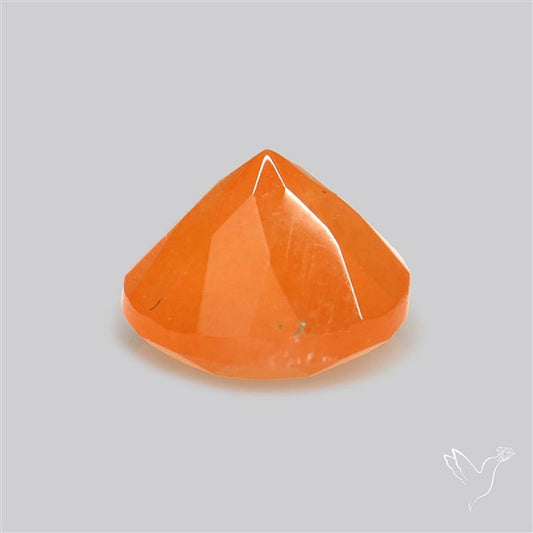 Faceted Brazilian Papaya Quartz