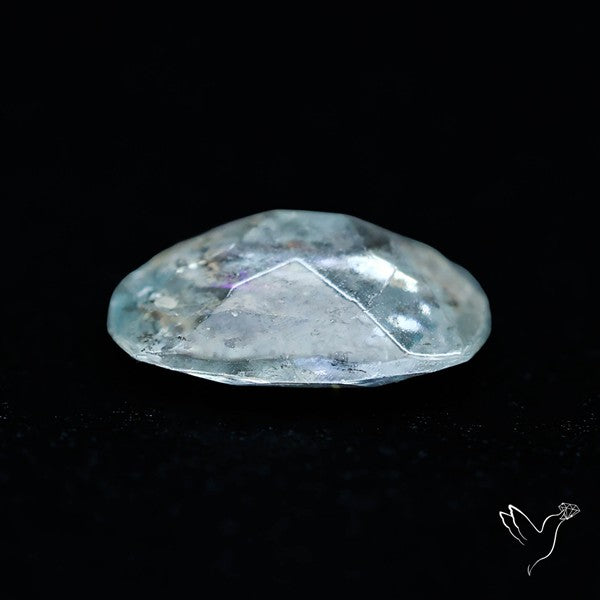 Moss Aquamarine with Rainbow Inclusions