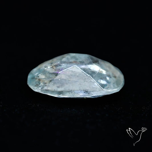 Moss Aquamarine with Rainbow Inclusions