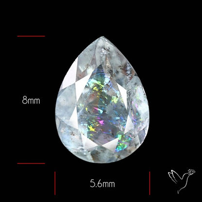 Moss Aquamarine with Rainbow Inclusions