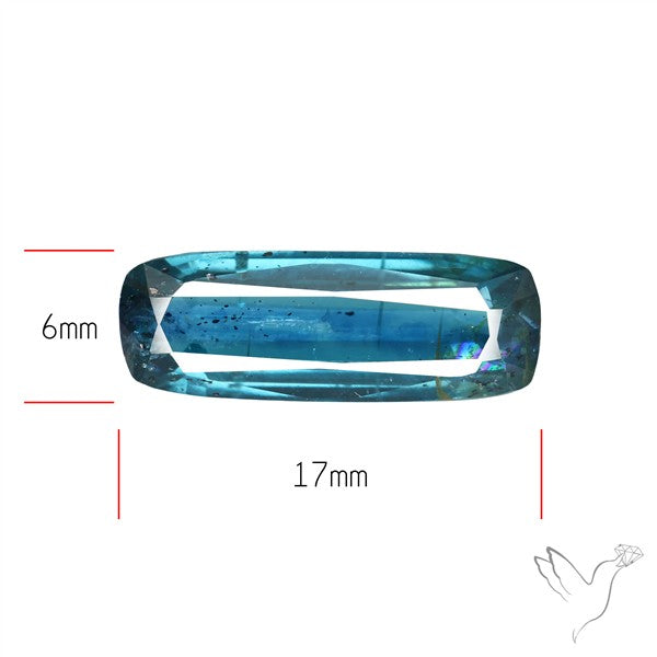Faceted Teal Moss Kyanite
