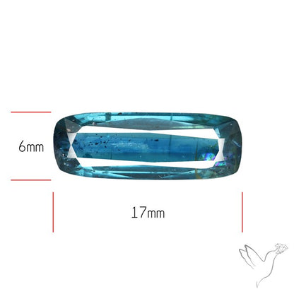 Faceted Teal Moss Kyanite