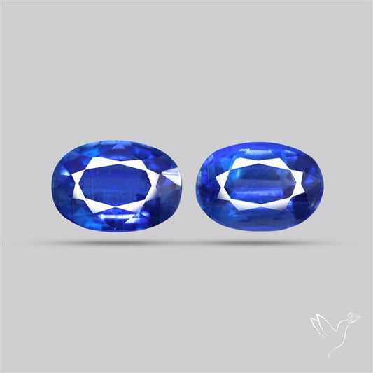 Faceted Blue Kyanite Pair