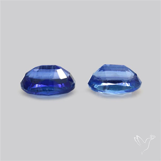 Faceted Blue Kyanite Pair