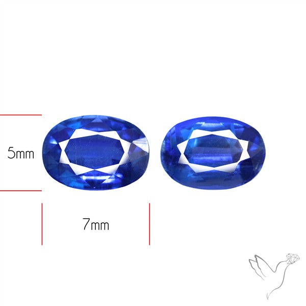Faceted Blue Kyanite Pair