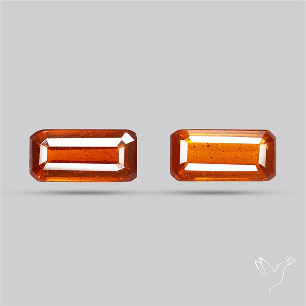 Faceted Orange Kyanite Pair