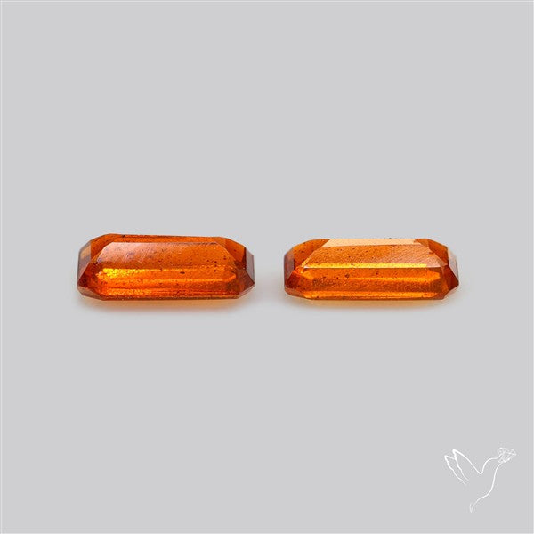 Faceted Orange Kyanite Pair
