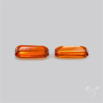 Faceted Orange Kyanite Pair