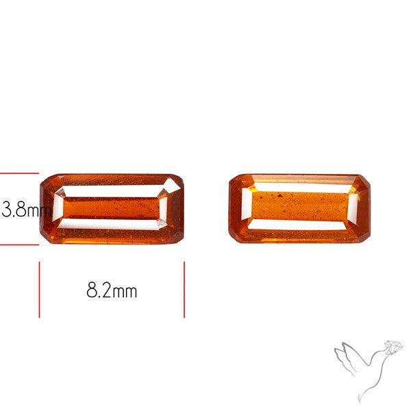 Faceted Orange Kyanite Pair