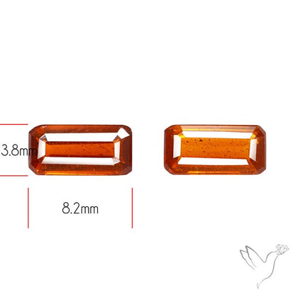 Faceted Orange Kyanite Pair