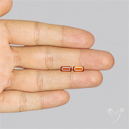 Faceted Orange Kyanite Pair