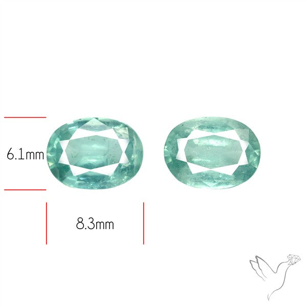 Faceted Paraiba Blue Kyanite Pair