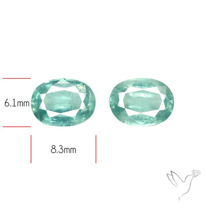 Faceted Paraiba Blue Kyanite Pair