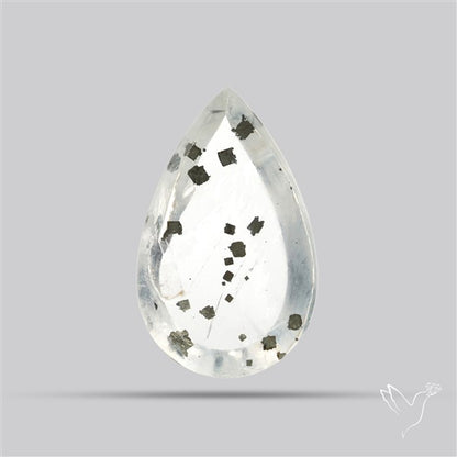 Rare Pyrite Included Quartz Cabochon