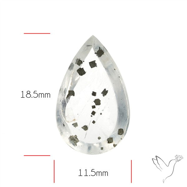 Rare Pyrite Included Quartz Cabochon