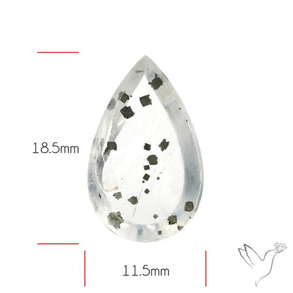 Rare Pyrite Included Quartz Cabochon