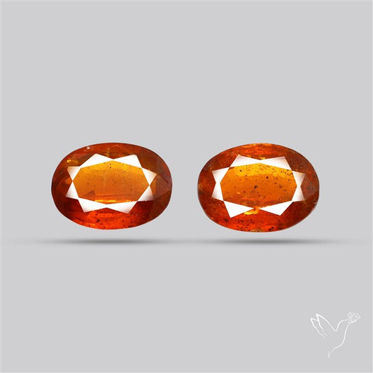 Faceted Orange Kyanite Pair