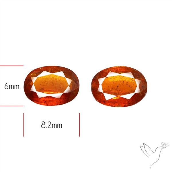 Faceted Orange Kyanite Pair