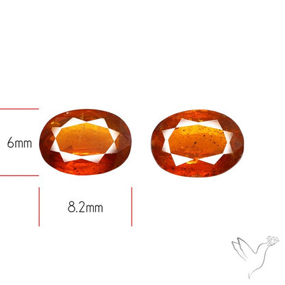 Faceted Orange Kyanite Pair