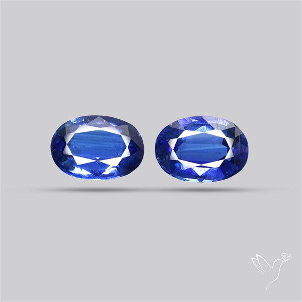 Faceted Blue Kyanite Pair
