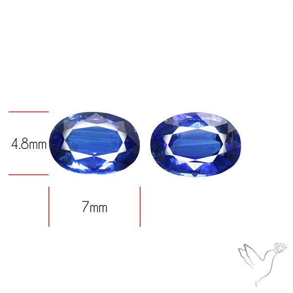Faceted Blue Kyanite Pair